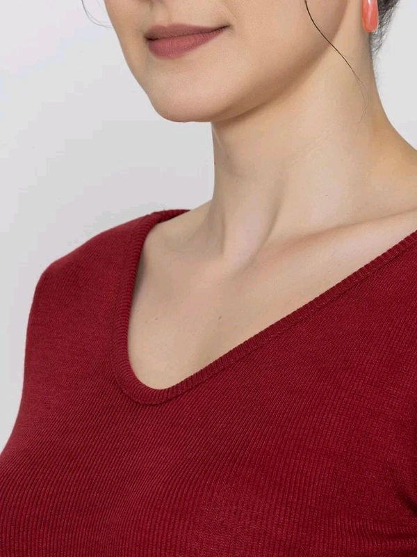 Casual Wear Full Sleeve Regular Fit Top for Women, Top for Girls Free Size (Bust 28-32,Length-18, Brown) - Merlot, M