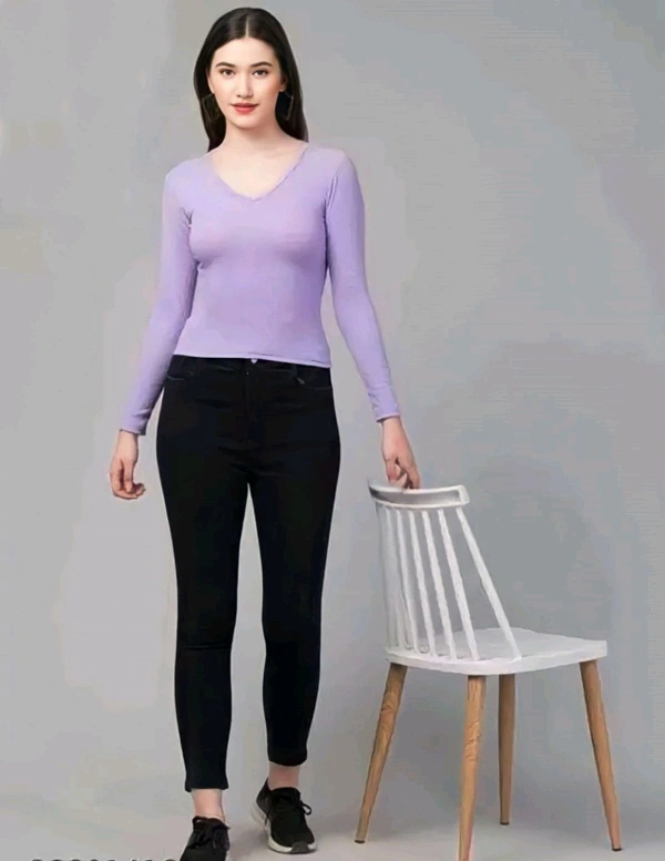 Casual Wear Full Sleeve Regular Fit Top for Women, Top for Girls Free Size (Bust 28-32,Length-18, Brown) - Lavender Gray, M