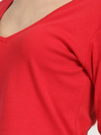 Casual Wear Full Sleeve Regular Fit Top for Women, Top for Girls Free Size (Bust 28-32,Length-18, Brown) - Red, S