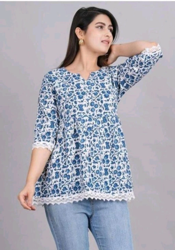 Women's Maroon Floral Printed Short Kurta, Casual Kurta for Girls and Women, Flared Short Kurta & Tunic - Hoki, M
