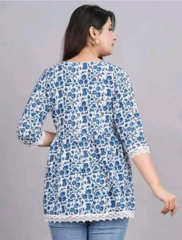 Women's Maroon Floral Printed Short Kurta, Casual Kurta for Girls and Women, Flared Short Kurta & Tunic - Hoki, M