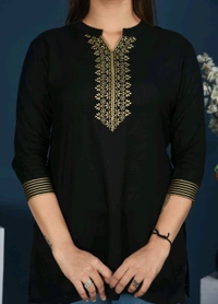 Women Solid Viscose Rayon Straight Kurta (Black) - Black, XXXL