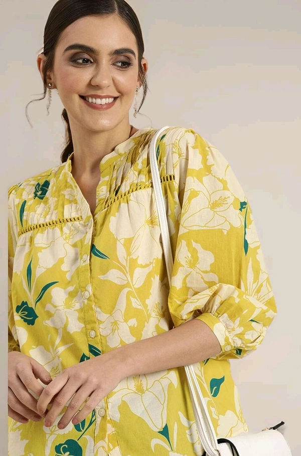 Women's Cotton Printed Regular Fit top - Turbo, XL