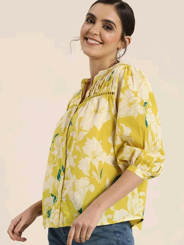 Women's Cotton Printed Regular Fit top - Turbo, XL