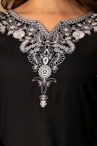 Women Rayon Regular Top - Black, M