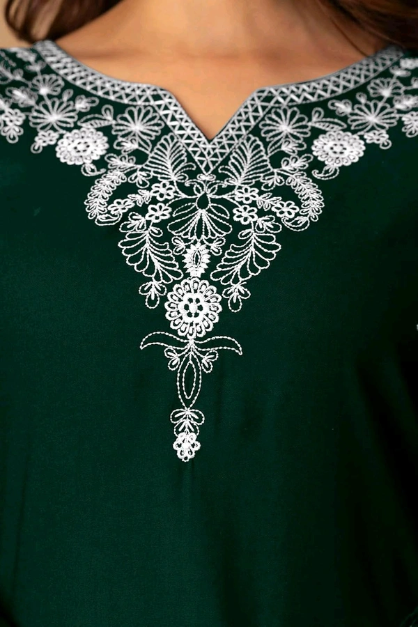 Women Rayon Regular Top - Bottle Green, S