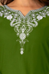 Women Rayon Regular Top - Green Leaf, S