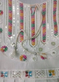 Casual Bell Sleeves Self Design, Lace, Embroidered Women White Top - White, M
