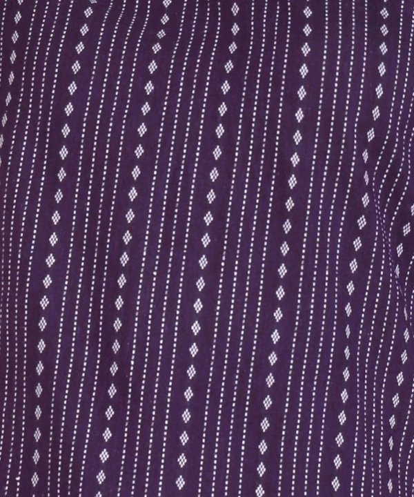 Women Striped Pure Cotton. Straight Kurta (Purple) - Eggplant, L