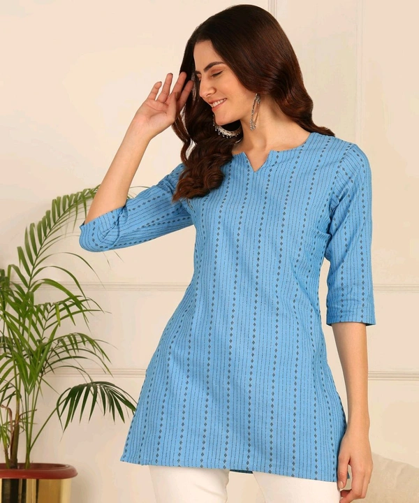 Women Striped Pure Cotton. Straight Kurta (Purple) - Ship Cove, L