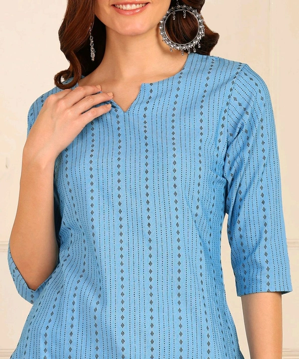 Women Striped Pure Cotton. Straight Kurta (Purple) - Ship Cove, L