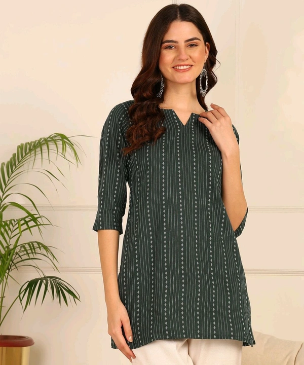 Women Striped Pure Cotton. Straight Kurta (Purple) - Nandor, L