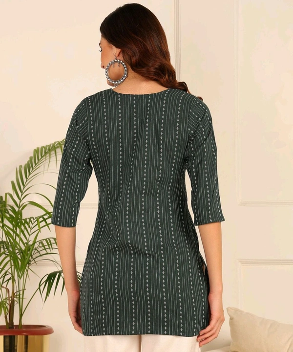 Women Striped Pure Cotton. Straight Kurta (Purple) - Nandor, L