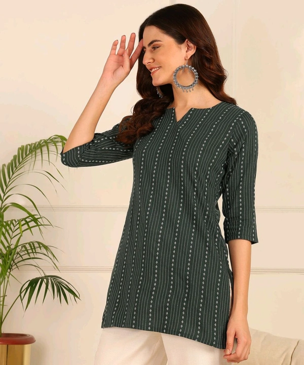 Women Striped Pure Cotton. Straight Kurta (Purple) - Nandor, L