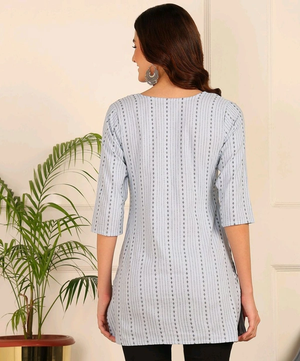 Women Striped Pure Cotton. Straight Kurta (Purple) - Alto, XS