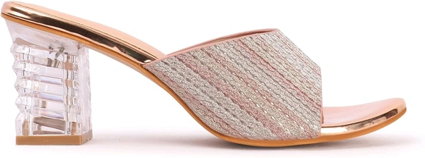Glittery Slip-on Sandals with Transparent Heels, Multicolour - Sultan, 4