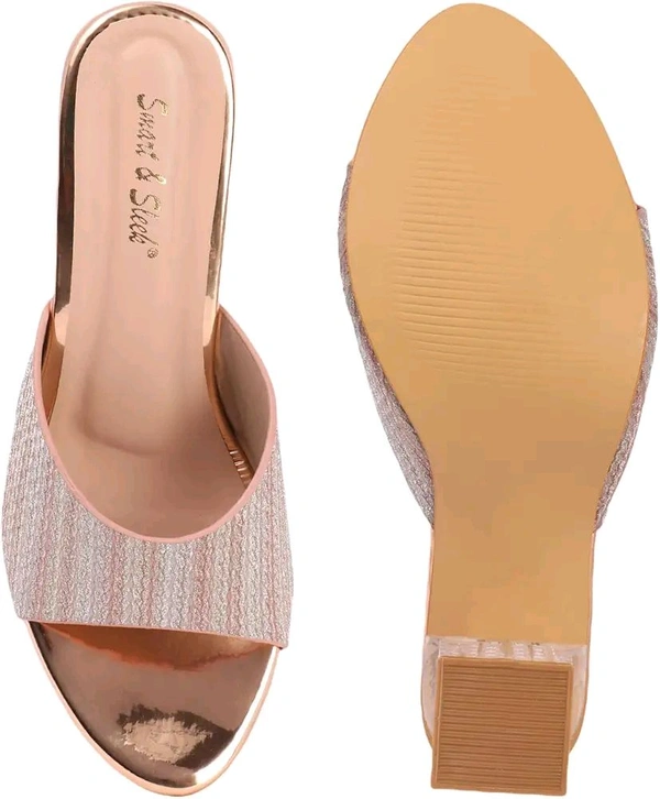 Glittery Slip-on Sandals with Transparent Heels, Multicolour - Sultan, 4