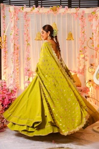 designer anarkali with sequence Embroidery work long gown with Dupatta - Galliano, XL
