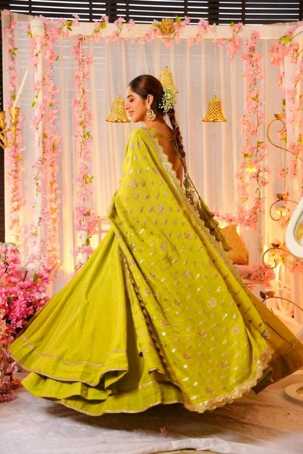 designer anarkali with sequence Embroidery work long gown with Dupatta - Galliano, S