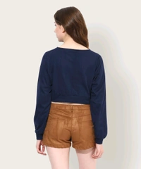 Casual Regular Sleeves Solid Women Black Top - Ebony Clay, M