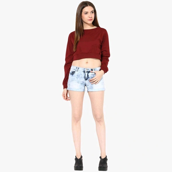 Casual Regular Sleeves Solid Women Black Top - Merlot, S
