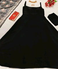 Black Top Bottom Duppta Set* - Black, S