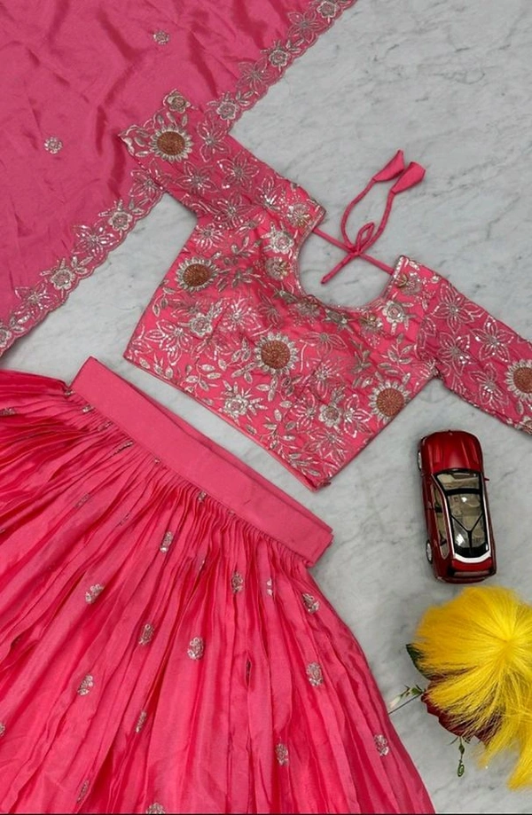 Classic Lehenga Choli with Embroidery Work and Elegant Dupatta for Weddings - Cabaret, XL