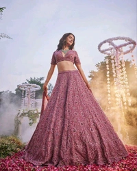 Designer Bridesmaid Lehenga For Women Engagement Outfit Gift For Her - Falcon, Free Size