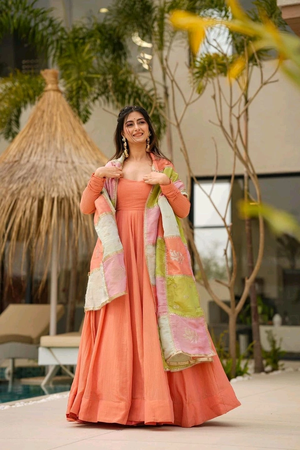 Charvi bright cosmos maxi set - Burnt Sienna, L