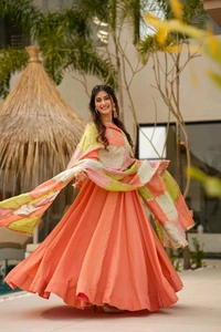 Charvi bright cosmos maxi set - Burnt Sienna, L