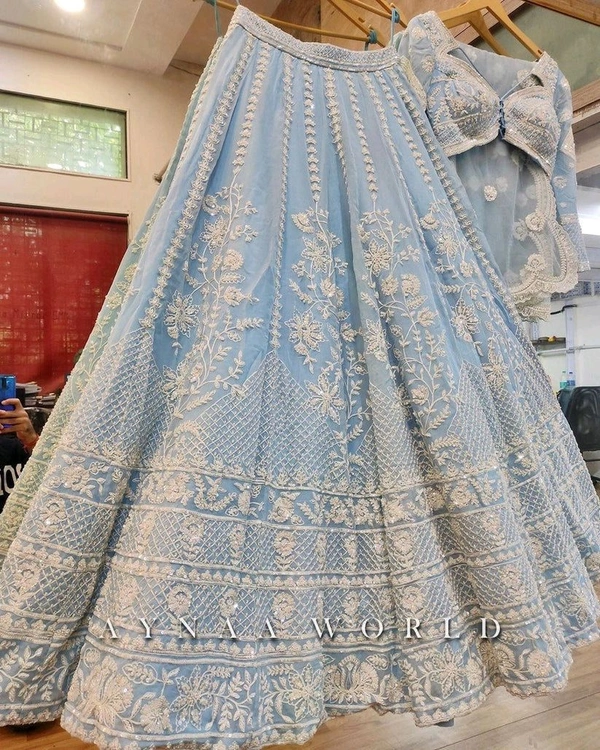 Designer lehenga choli Bridal Lehenga, Designer Lehenga, South Indian Dresses, Lengha Choli, Chaniya Choli, Lancha, Semistitched Lehenga - Gumbo, Free Size