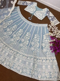 Designer lehenga choli Bridal Lehenga, Designer Lehenga, South Indian Dresses, Lengha Choli, Chaniya Choli, Lancha, Semistitched Lehenga - Gumbo, Free Size