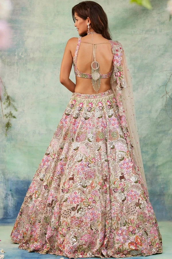 Bridesmaid Designer Lehenga Choli Indian Wedding Dress Sabyasachi Lehenga Choli - Free Size
