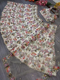 Bridesmaid Designer Lehenga Choli Indian Wedding Dress Sabyasachi Lehenga Choli - Free Size