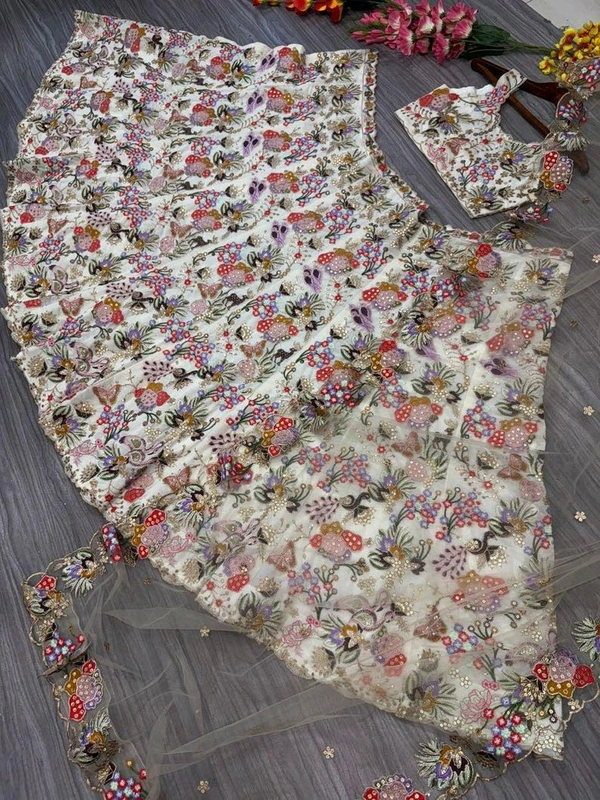 Bridesmaid Designer Lehenga Choli Indian Wedding Dress Sabyasachi Lehenga Choli - Free Size