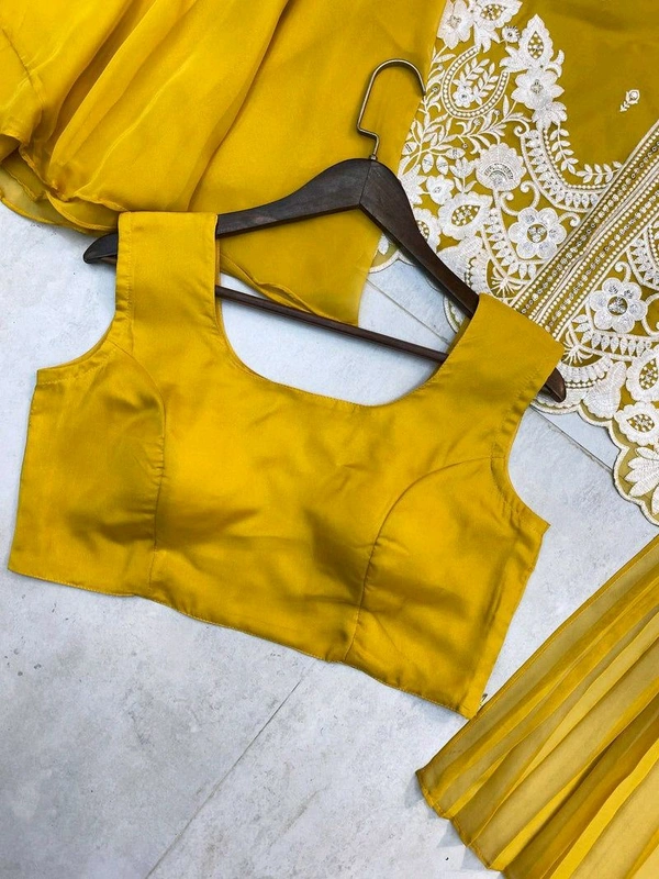 New Four Piece Indo-Western Outfit for the Trendy Wedding Season - Buddha Gold, L