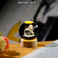 Finish TypePaintedBase MaterialWoodBulb BaseB15DProduct Dimensions6D x 8W x 6H CentimetersItem Weight350 GramsLamp TypeNight LightThis Luminous Crystal Ball Night Light is romantic for kids and adults. There are LED lamps on the wood base, and they are very bright. The product can be charged by USB and can be used as a bed light or flashlight.Beautiful Pattern: Design by 3D engravi