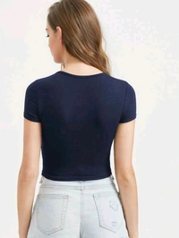 Casual Regular Sleeves Self Design Women Black Top - Ebony Clay, XL