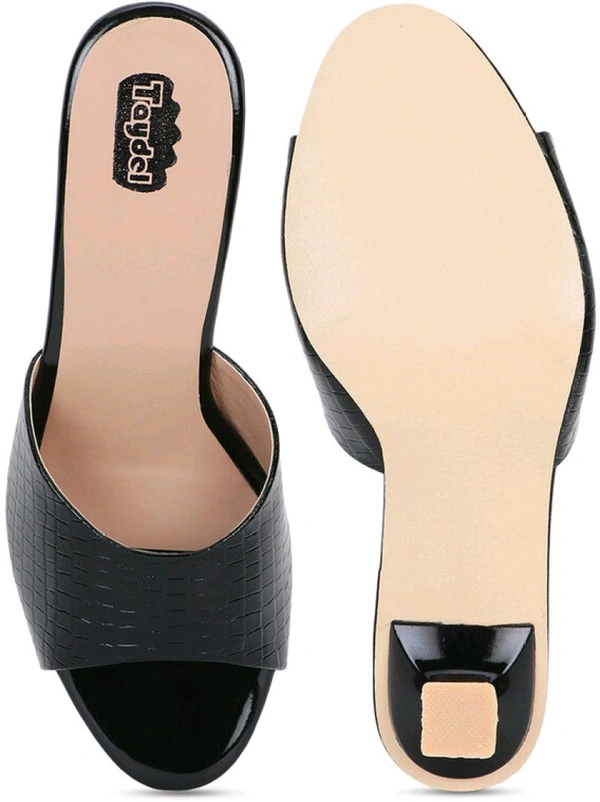 Women Heels Sandal (Black, 3) - Black, 4