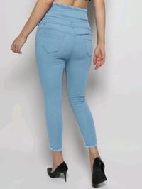 Women Skinny High Rise Black Jeans - Regent St Blue, 26