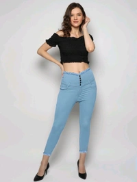 Women Skinny High Rise Black Jeans - Regent St Blue, 26