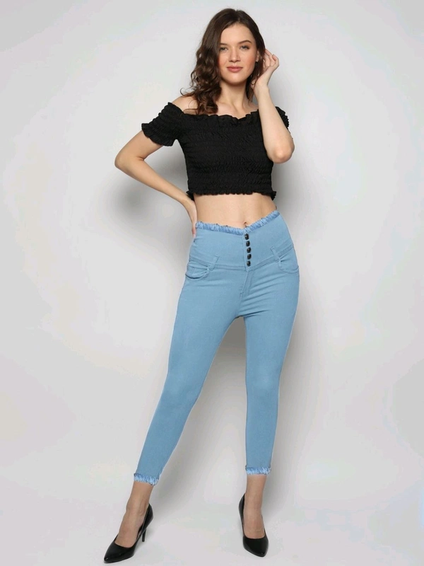 Women Skinny High Rise Black Jeans - Regent St Blue, 26