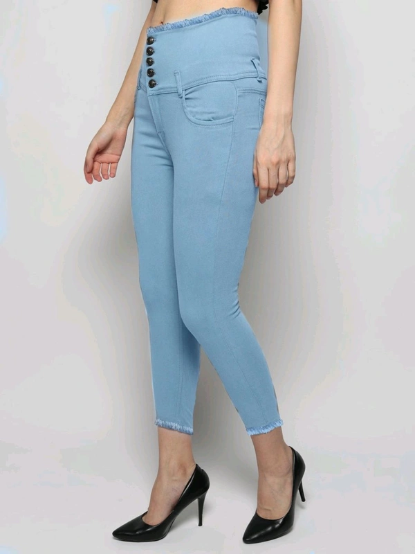 Women Skinny High Rise Black Jeans - Regent St Blue, 30