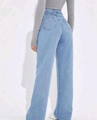 Women Straight Fit High Rise Blue Jeans - Polo Blue, 30