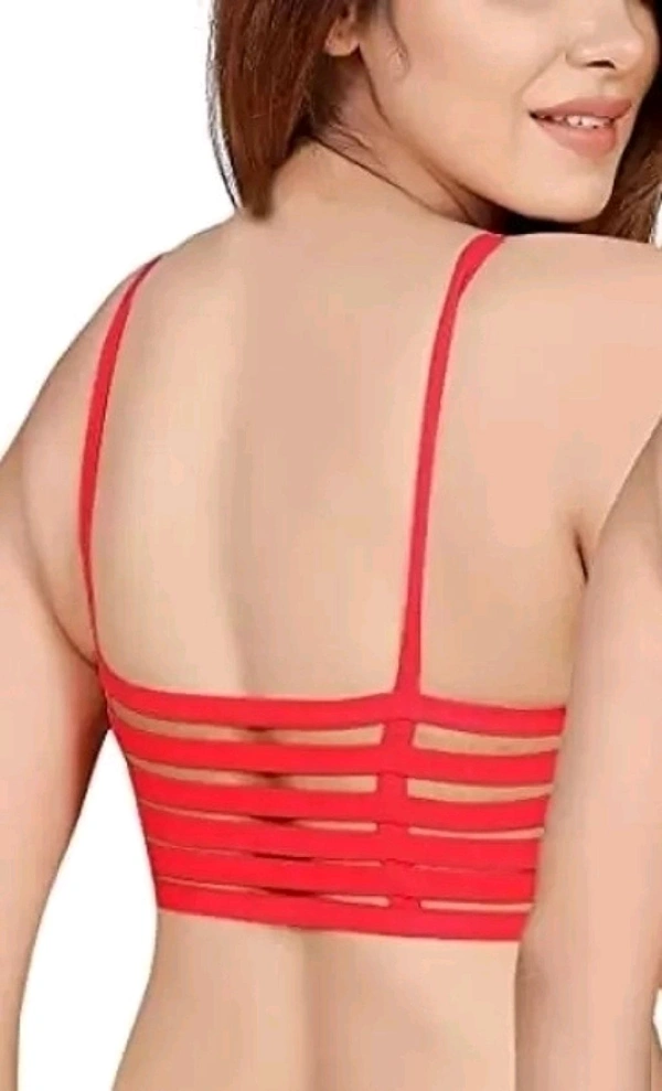 Pack of 4 Women Bralette Lightly Padded Bra (Multicolor) - 28A, Black