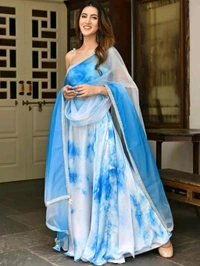 Printed Semi Stitched Lehenga Choli (White) - Semi Stitched, Allports