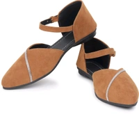 Saba Collection Women Flats Sandal (Black, 7) - Antique Brass, 3