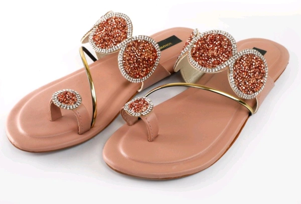 Bootify Women Flats Sandal (Grey, 7) - Burning Sand, 5