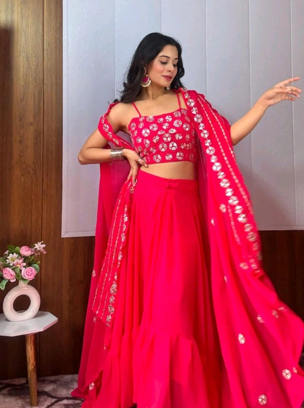 STYLISH INDO-WESTERN OUTFIT - Torch Red, Free Size
