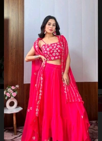 STYLISH INDO-WESTERN OUTFIT - Torch Red, Free Size